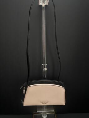 Kate Spade New York Black Blush Colorblock Double Zip Crossbody Bag